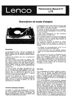 Lenco L76 - Owners Manual 